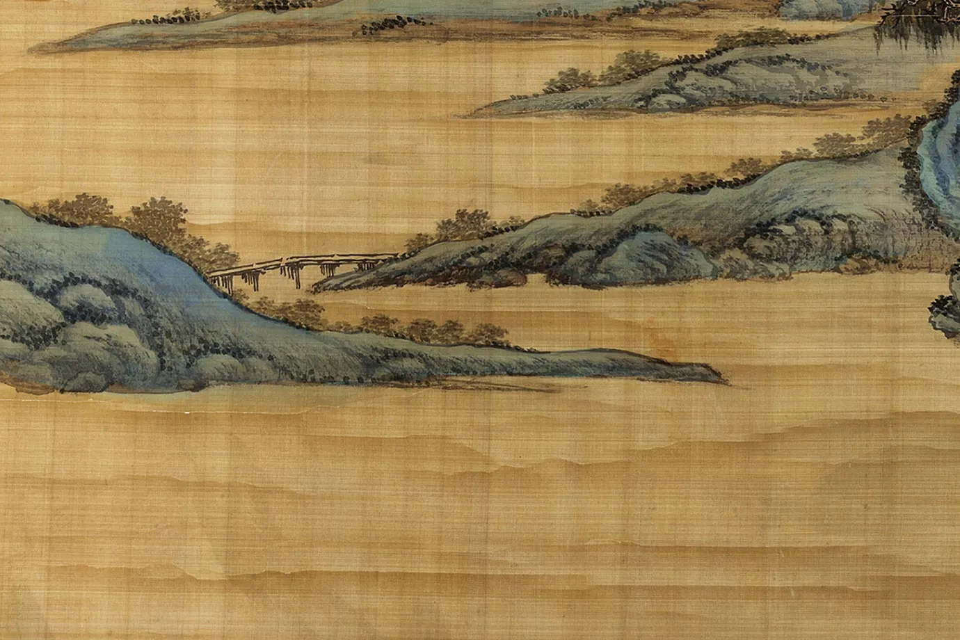 唐岱仿赵孟頫青绿山水《夏山高逸图》局部 (9)