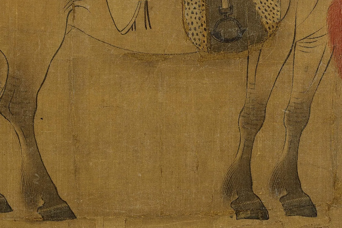 李赞华鞍马画《射骑图》局部 (4)