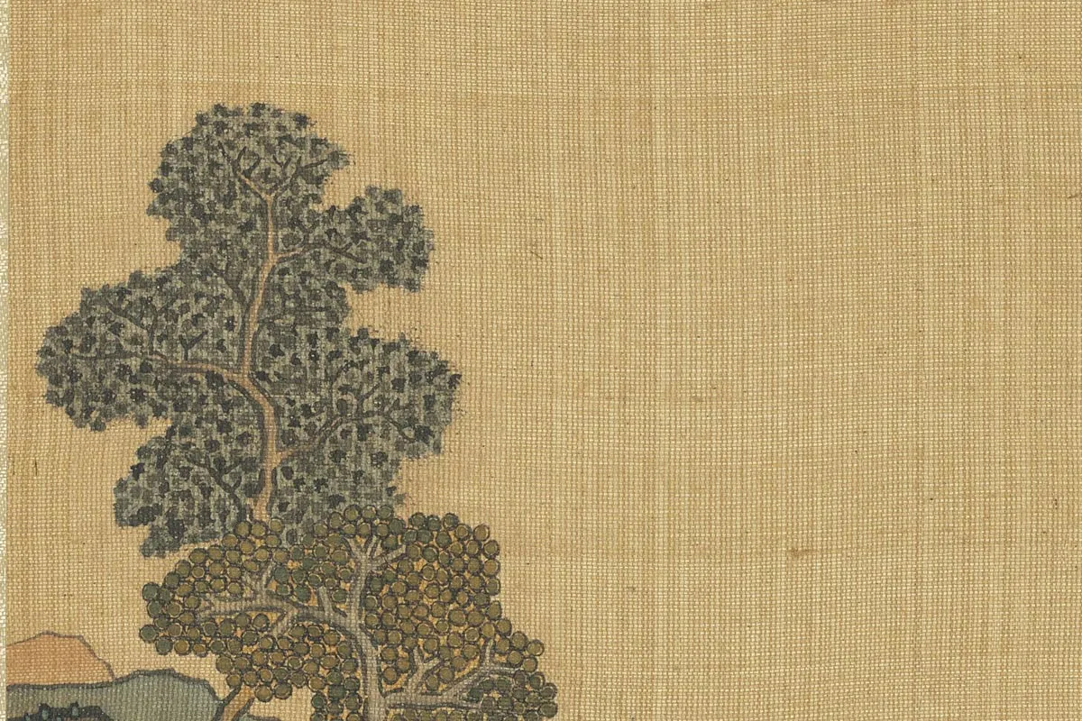 陈洪绶《扁舟载酒图》局部 (2)