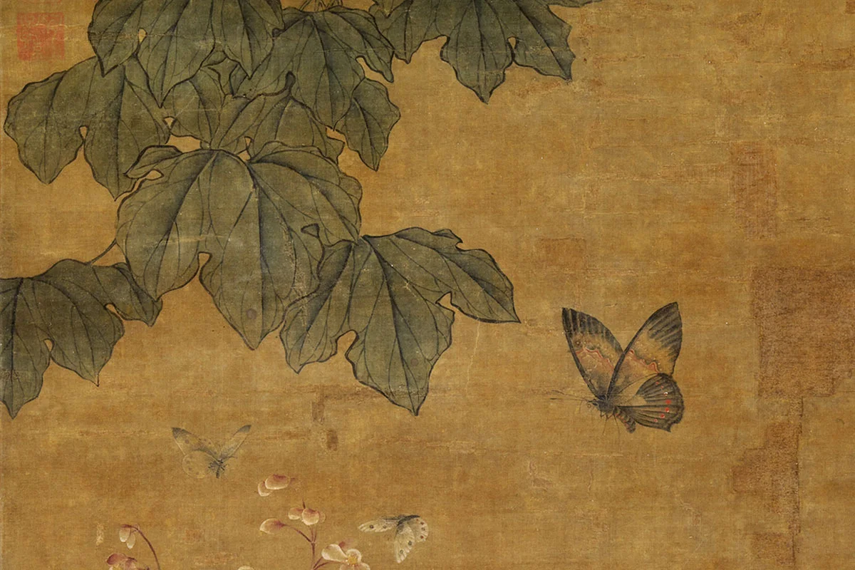 传周文矩《桐阴仕女图》局部 (6)