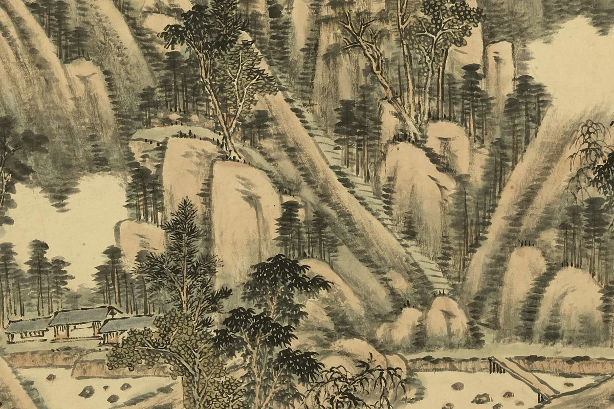 唐岱《仿黄公望山水》局部 (2)