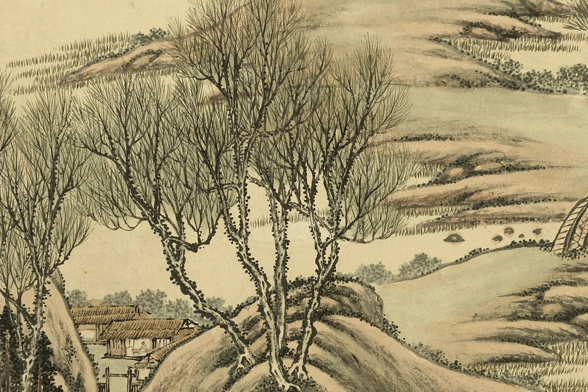 唐岱《仿惠崇山水》局部 (2)