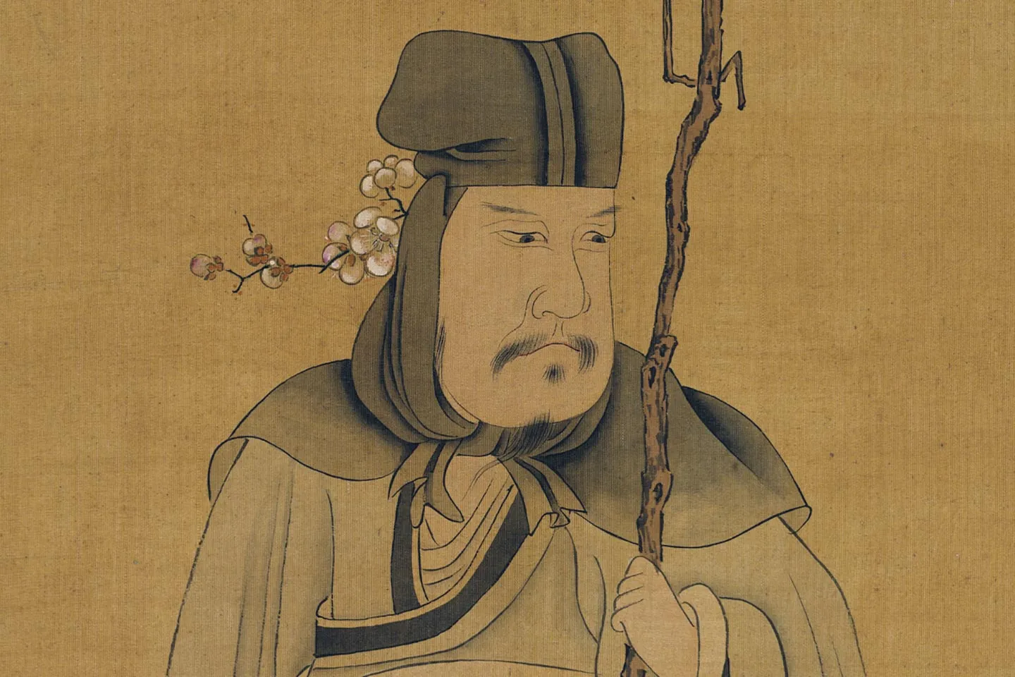 陈洪绶佛道人物画《三星图》局部 (1)