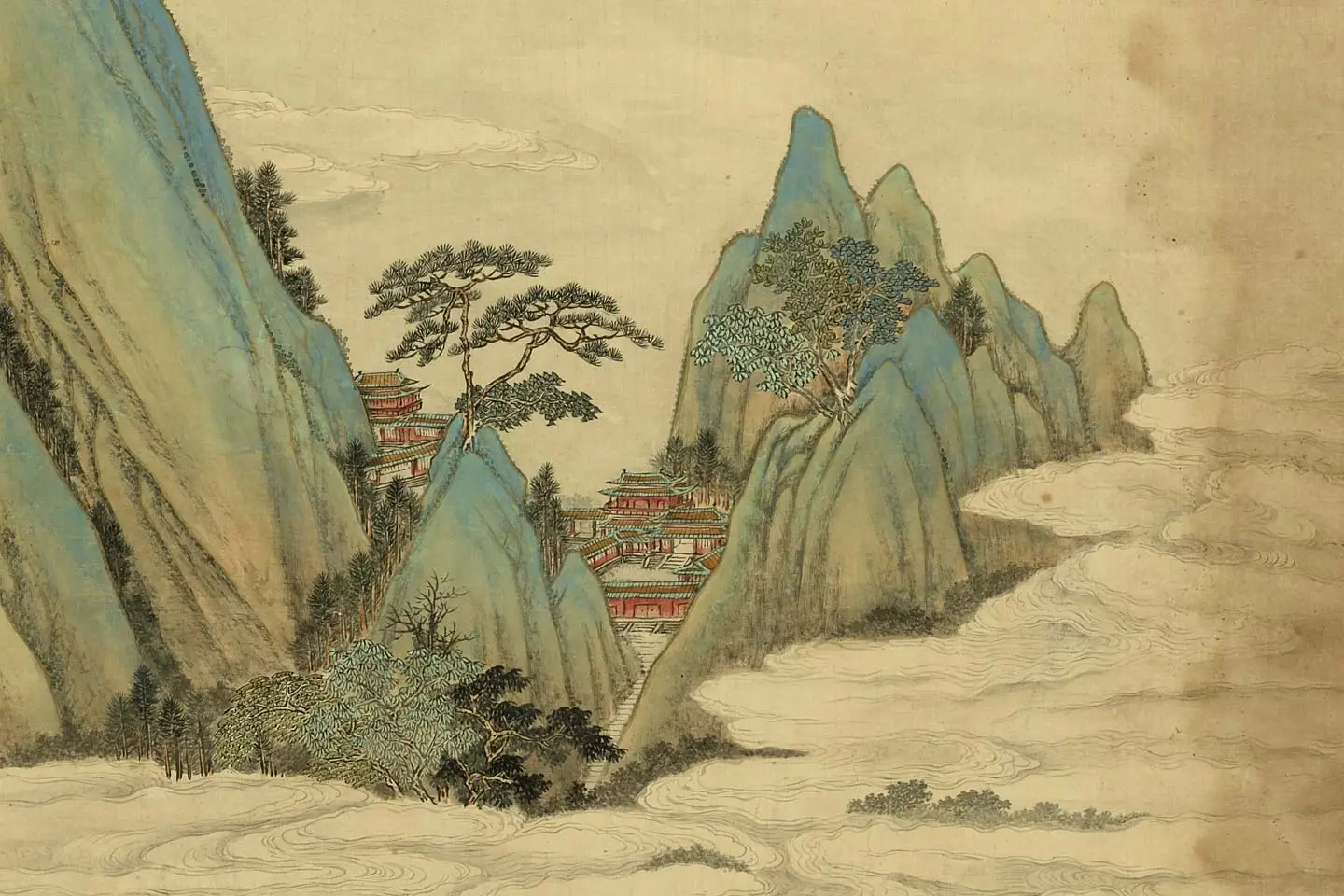 唐岱仿古山水册局部 (2)