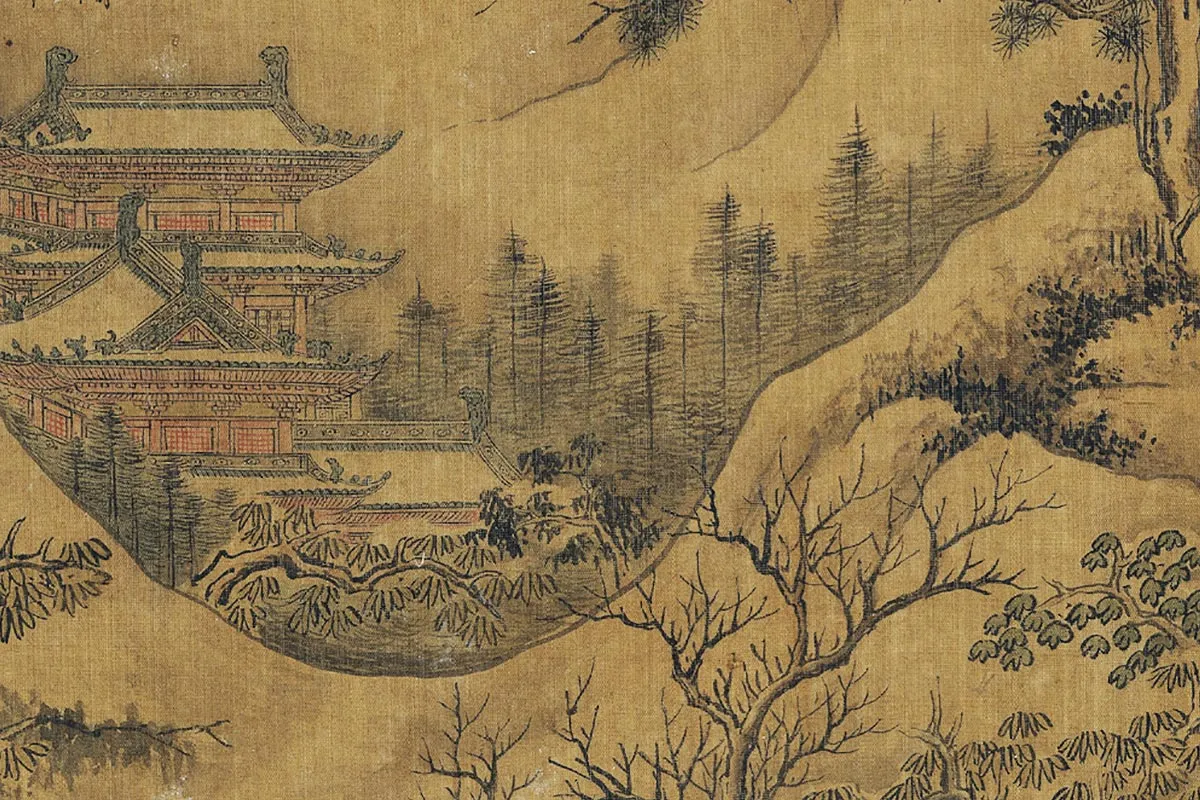 郭熙山水画《峨眉雪霁图》局部 (8)