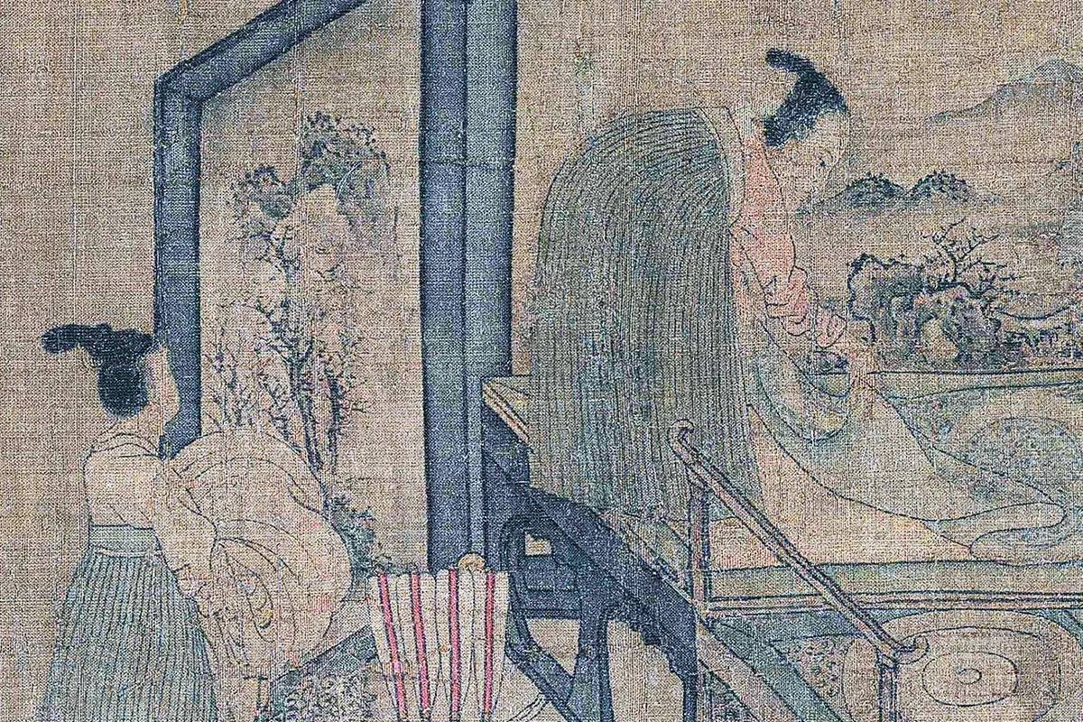 周文矩《重屏会棋图》高清大图局部 (4)