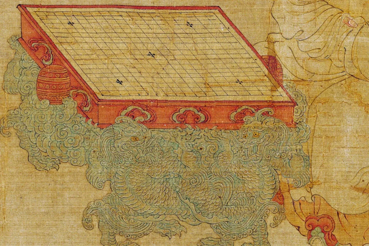 周文矩人物画《明皇会棋图》局部 (2)