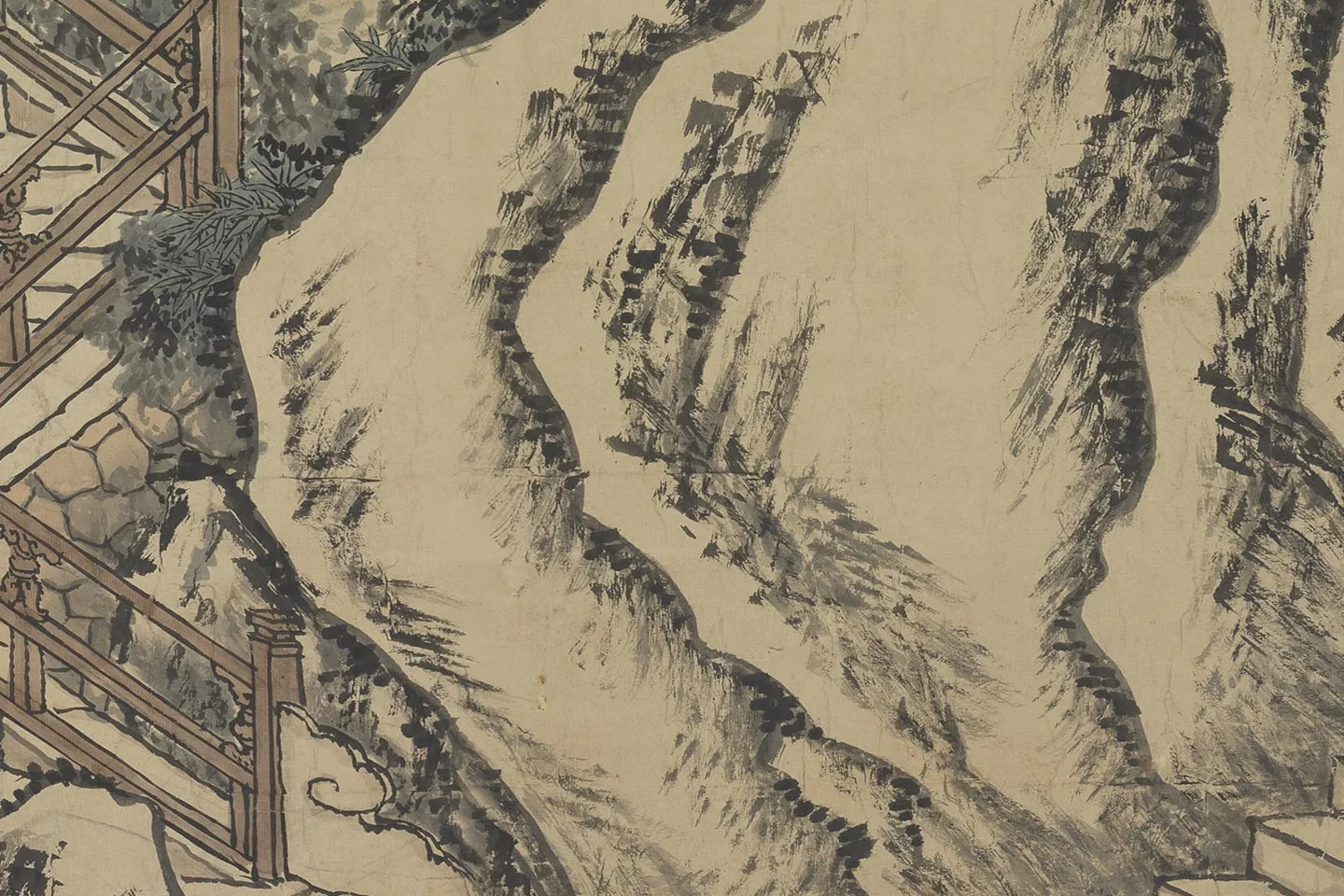 唐岱孙祜《合仿李唐寒谷先春图》局部 (2)