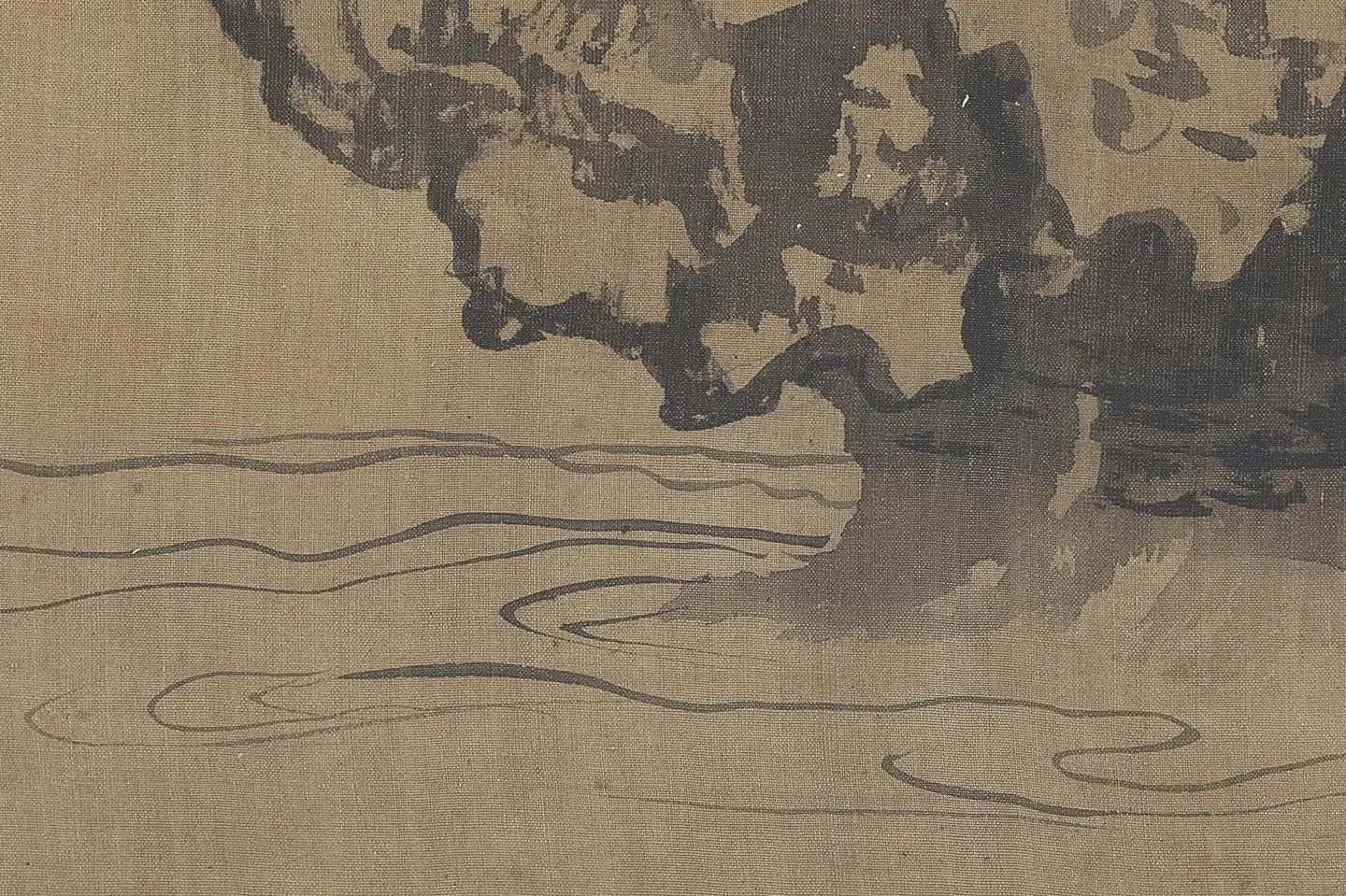 郭熙《窠石平远图》高清大图局部-(3)