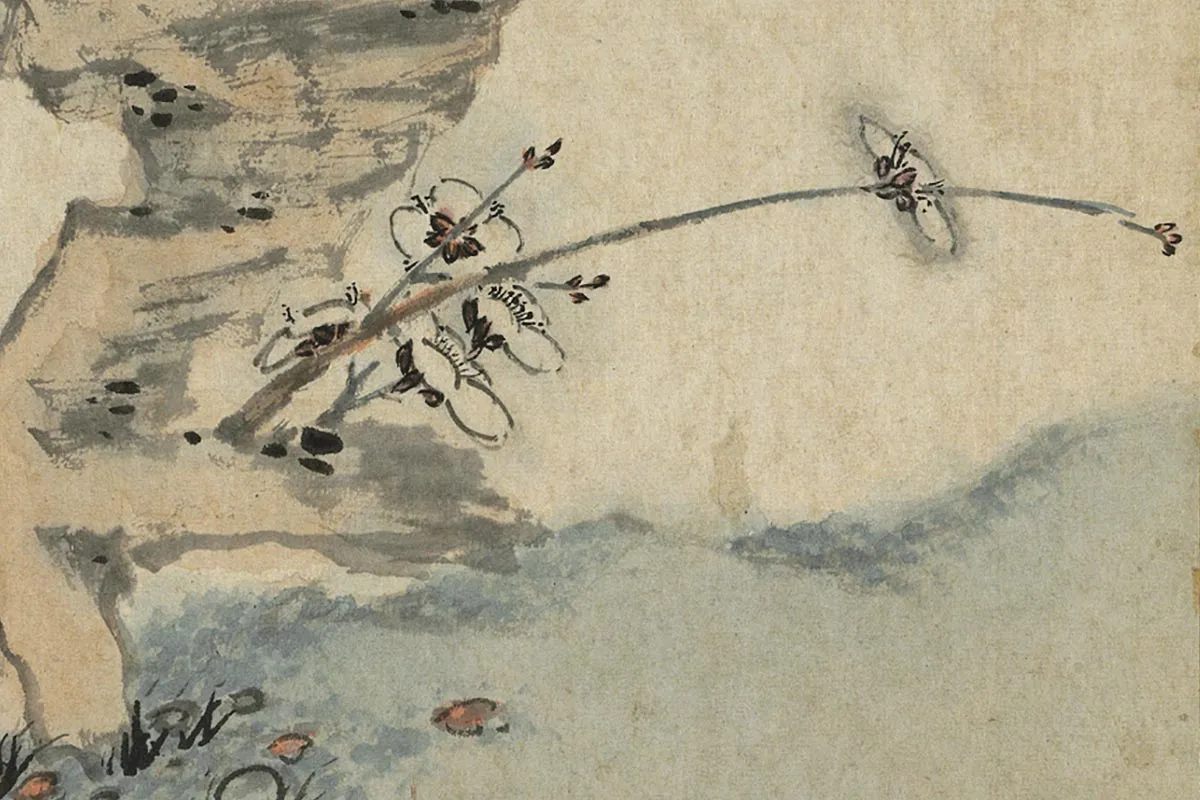 陈洪绶《梅石松鼠图》局部 (2)