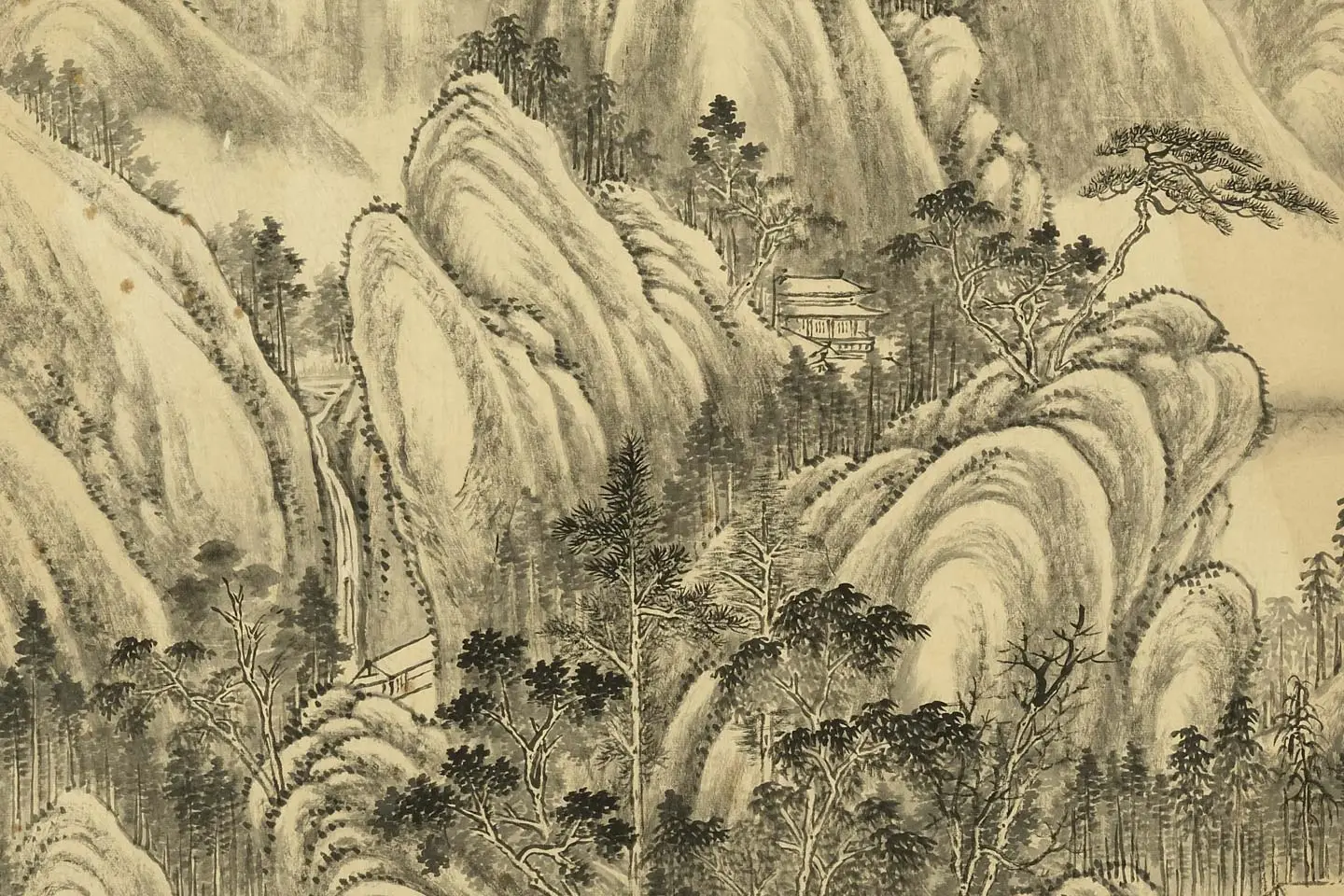 唐岱仿古山水册局部 (10)