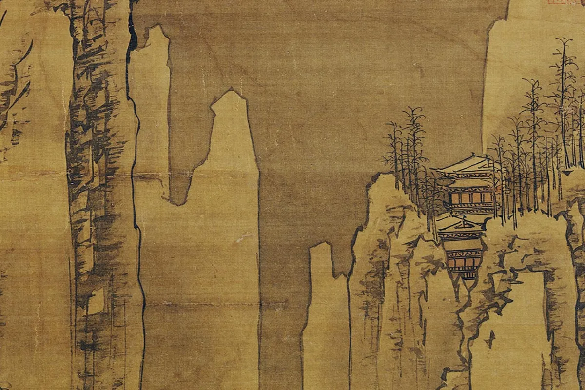 郭熙雪山行旅图局部 (6)