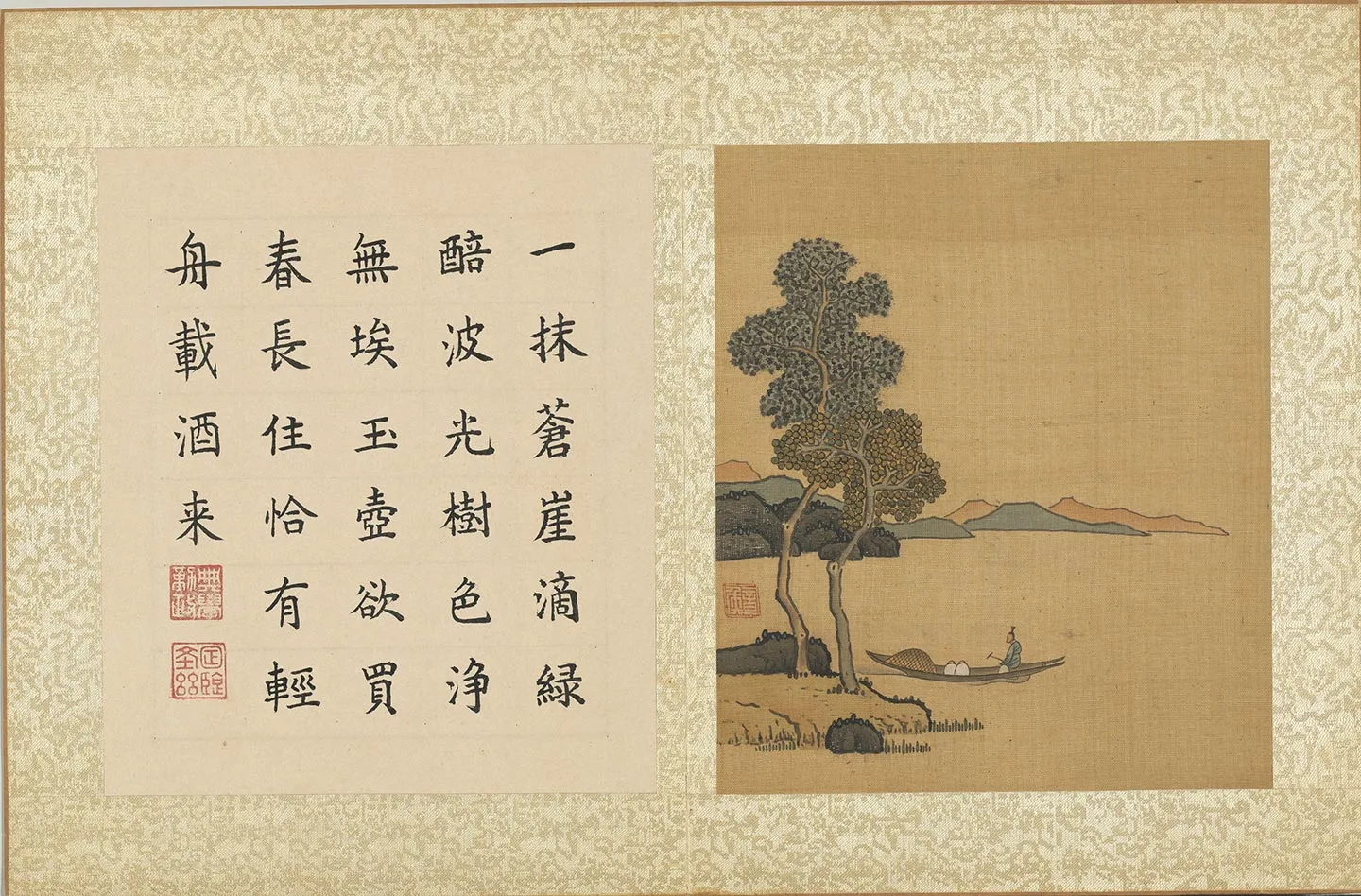 陈洪绶《扁舟载酒图》