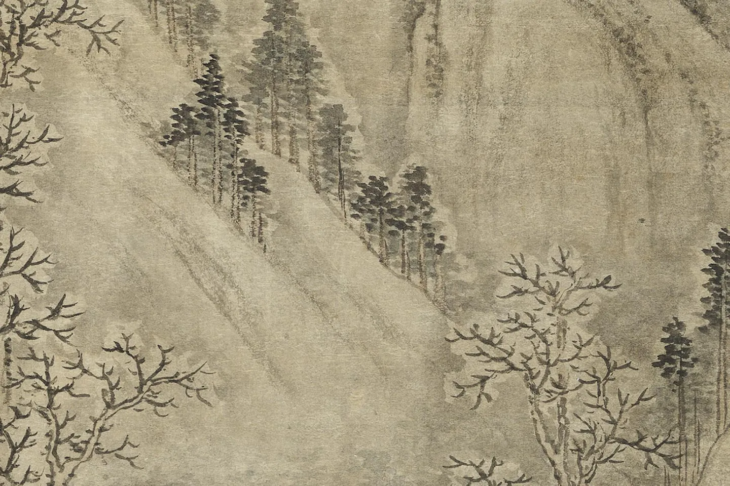 唐岱《雪景人物即事御题》局部 (3)