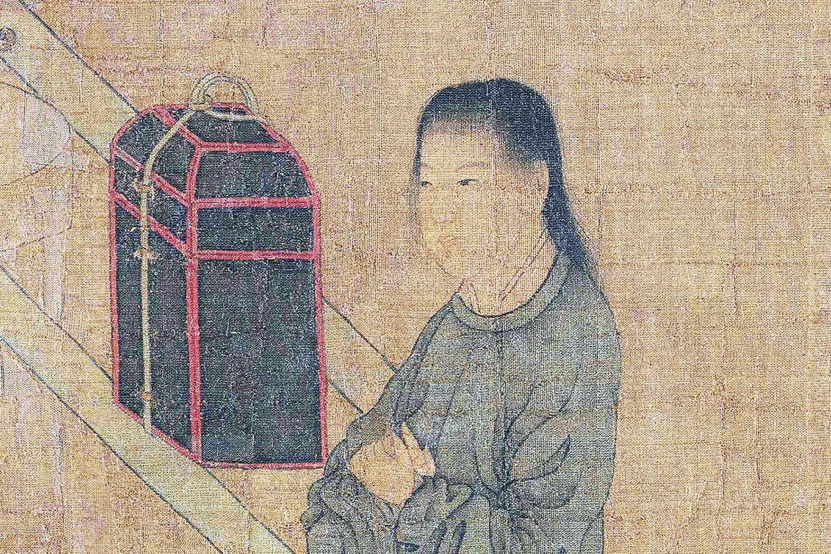 周文矩《重屏会棋图》高清大图局部 (3)