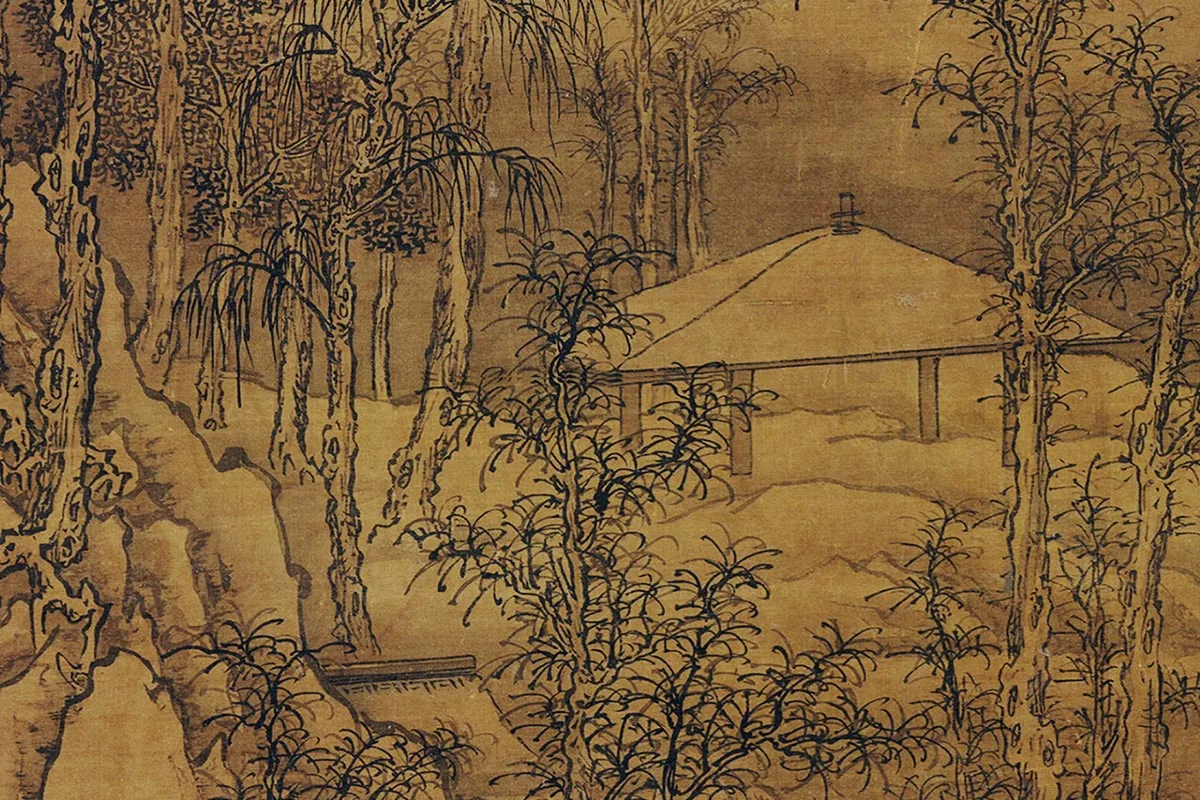 郭熙雪山行旅图局部 (4)