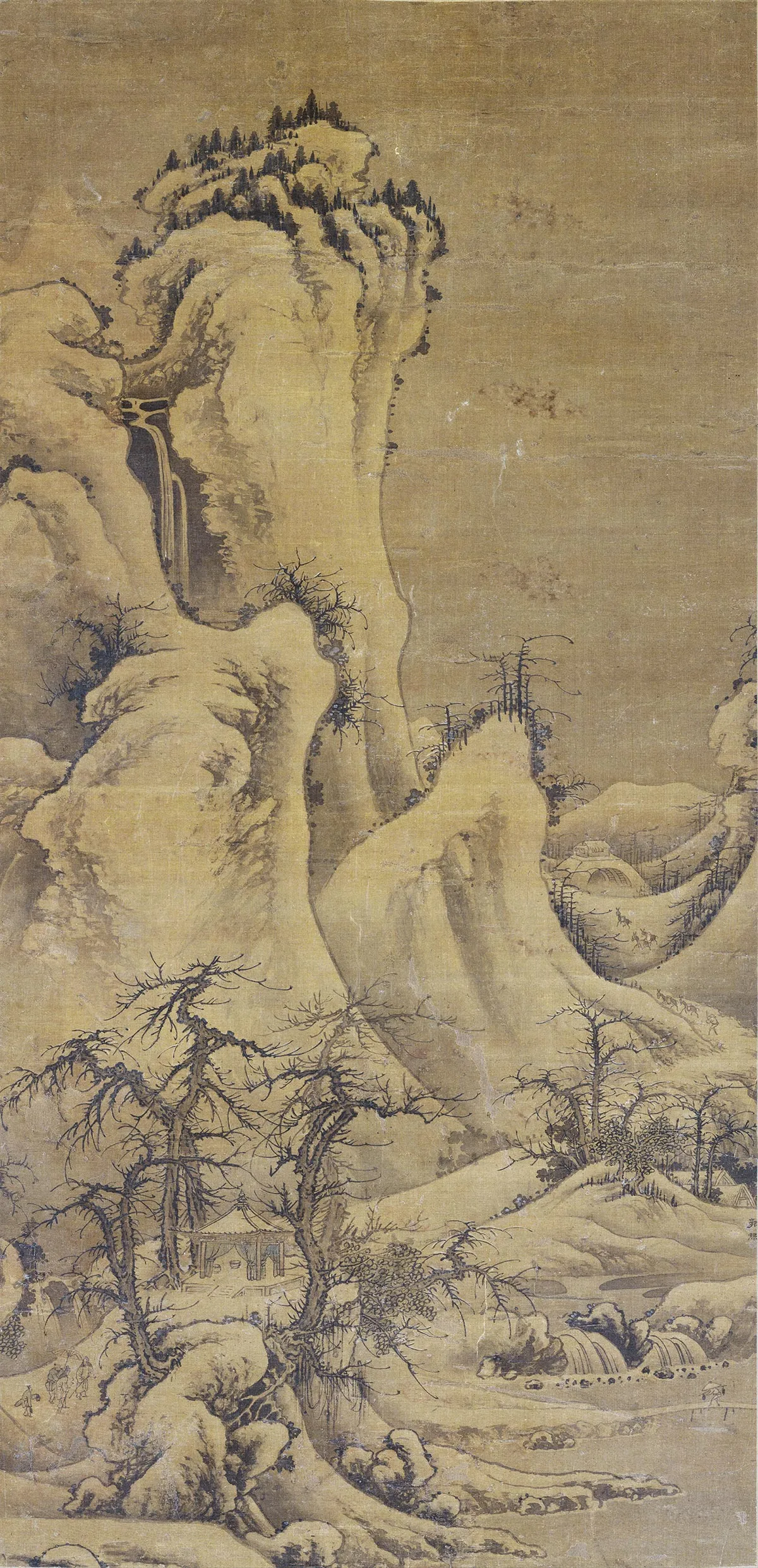 郭熙雪景山水《雪山行旅图》