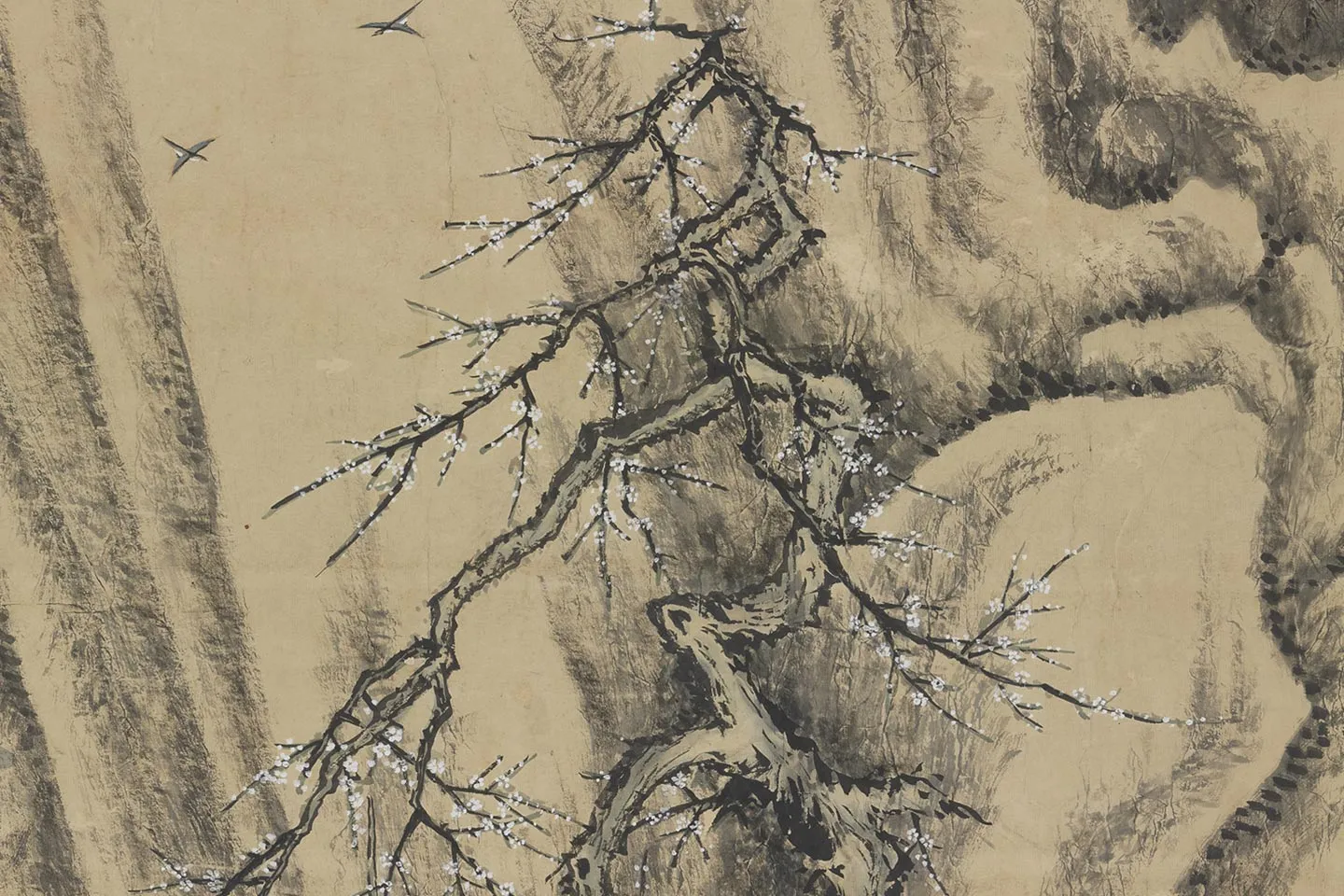 唐岱孙祜《合仿李唐寒谷先春图》局部 (3)