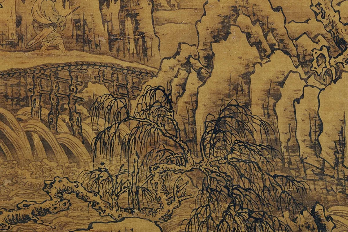 郭熙雪山行旅图局部 (2)