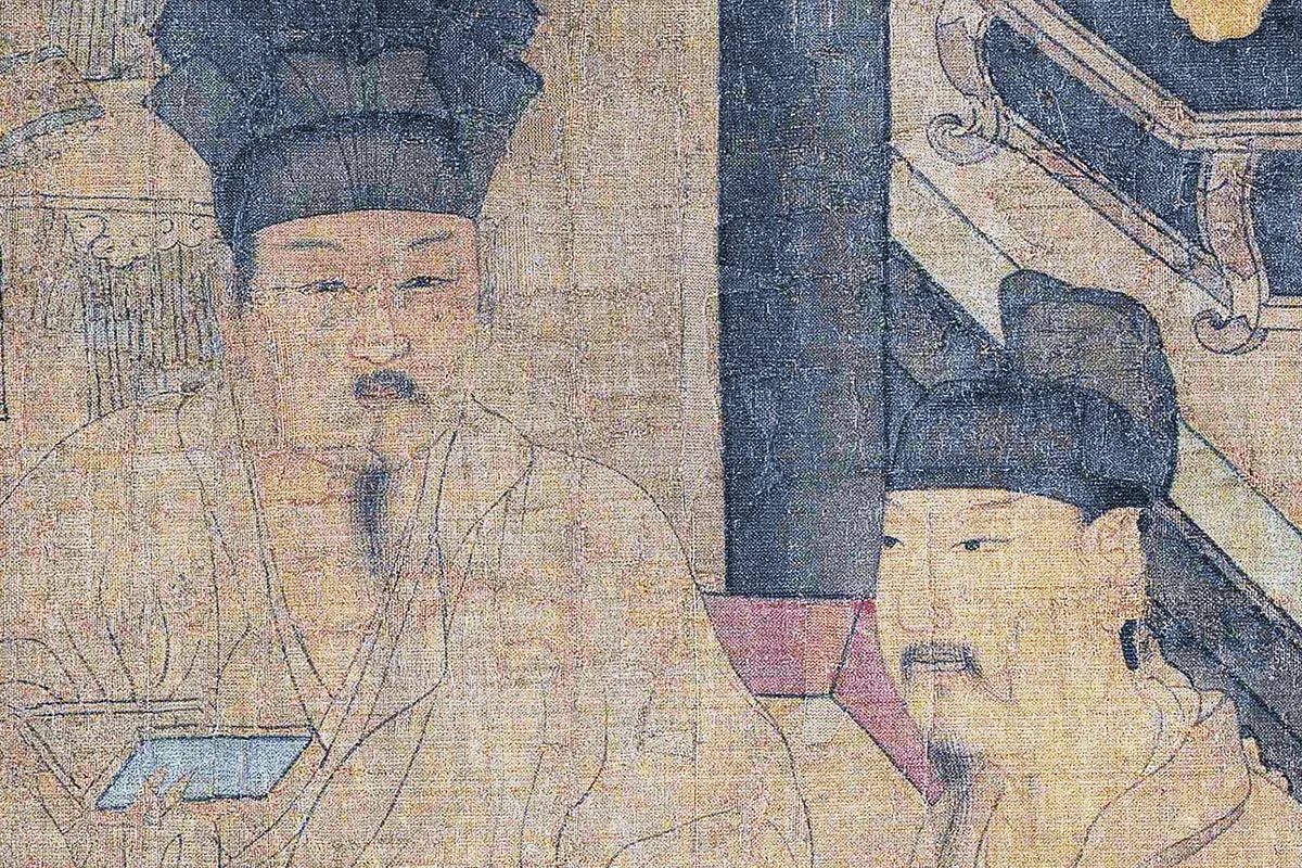 周文矩《重屏会棋图》高清大图局部 (2)