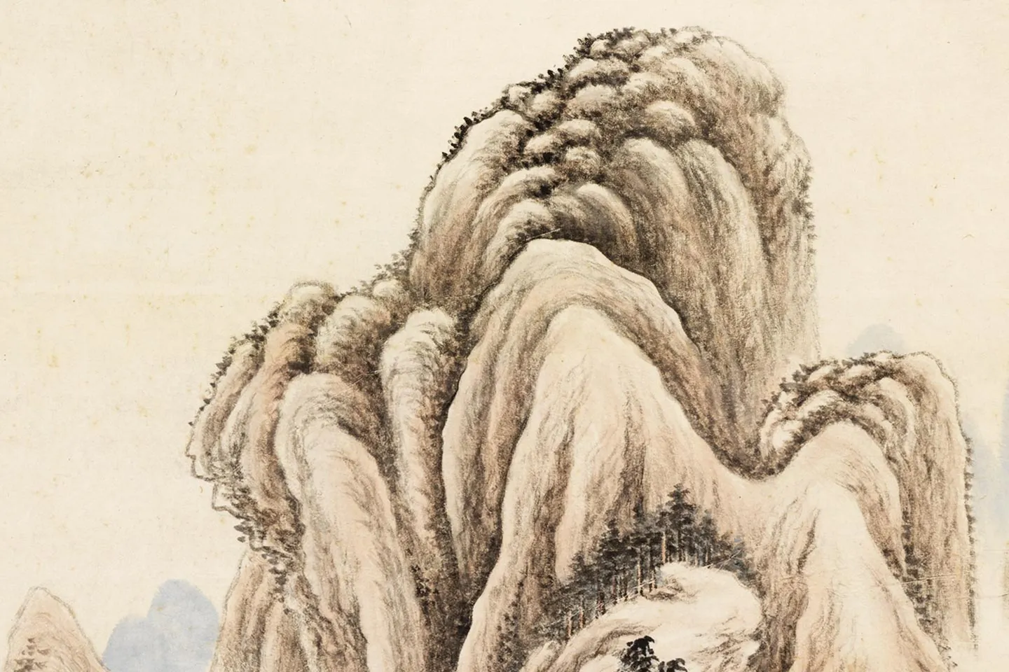 唐岱《千山落照图》局部 (5)