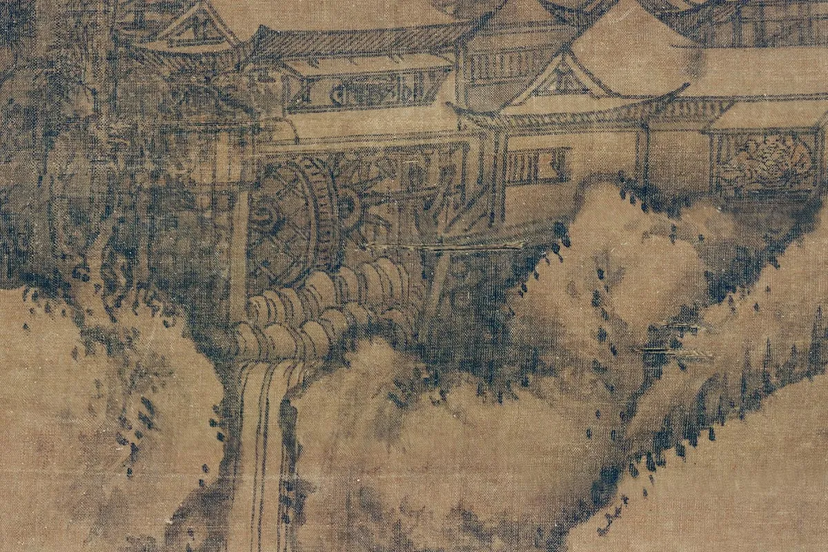 郭熙关山春雪图高清大图局部 (3)