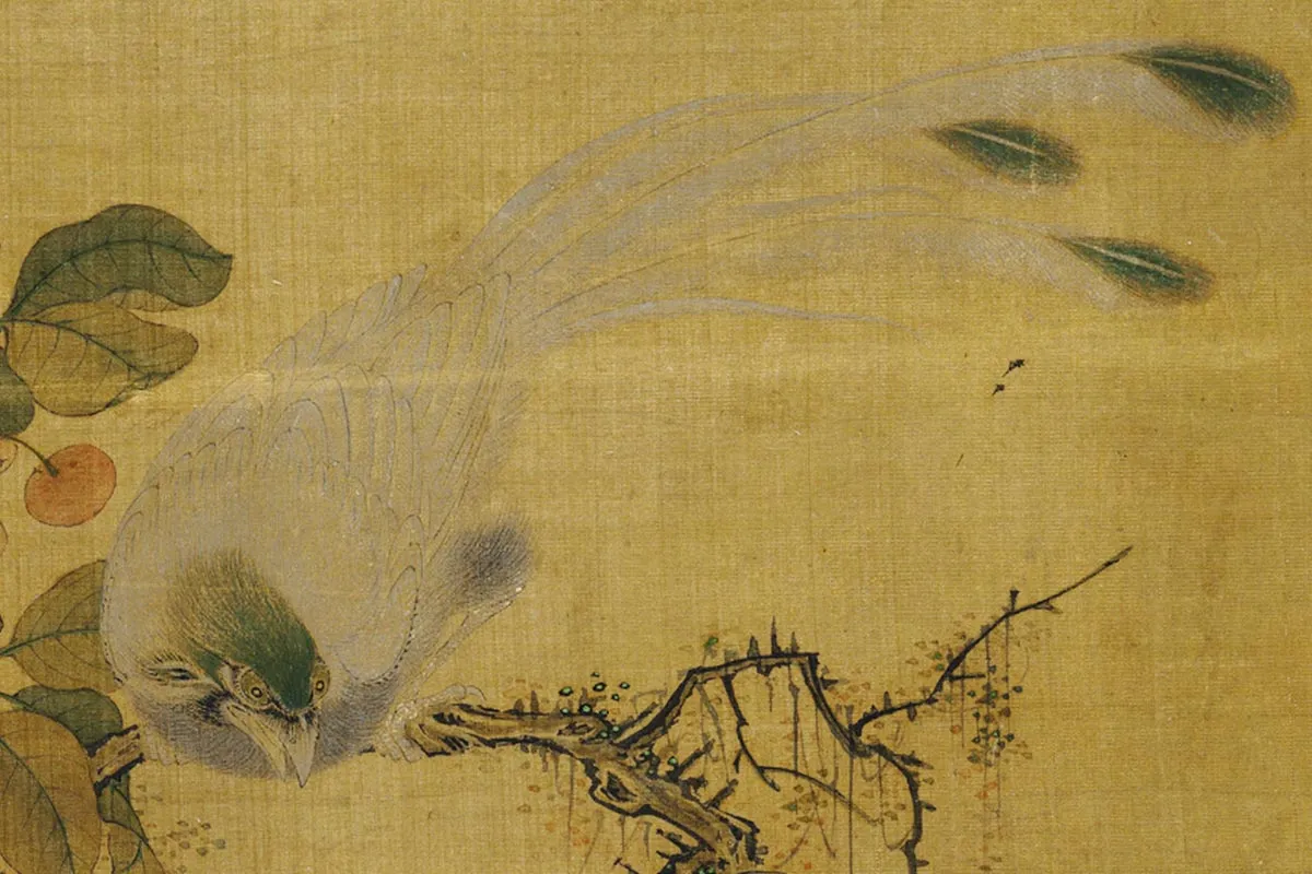 黄居寀《含桃绶带图》局部 (3)