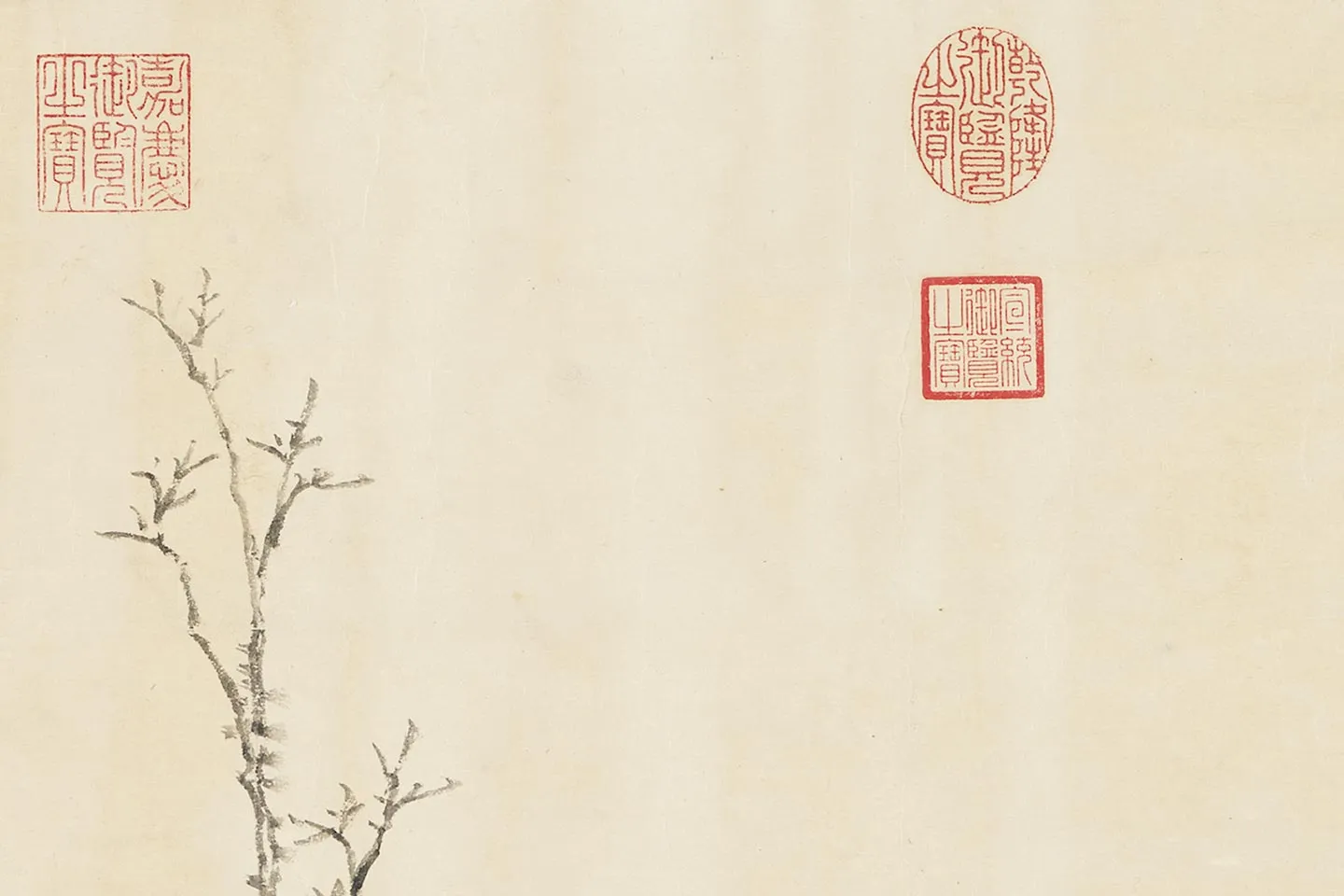 唐岱《仿倪瓒清閟阁图》水墨山水局部 (7)