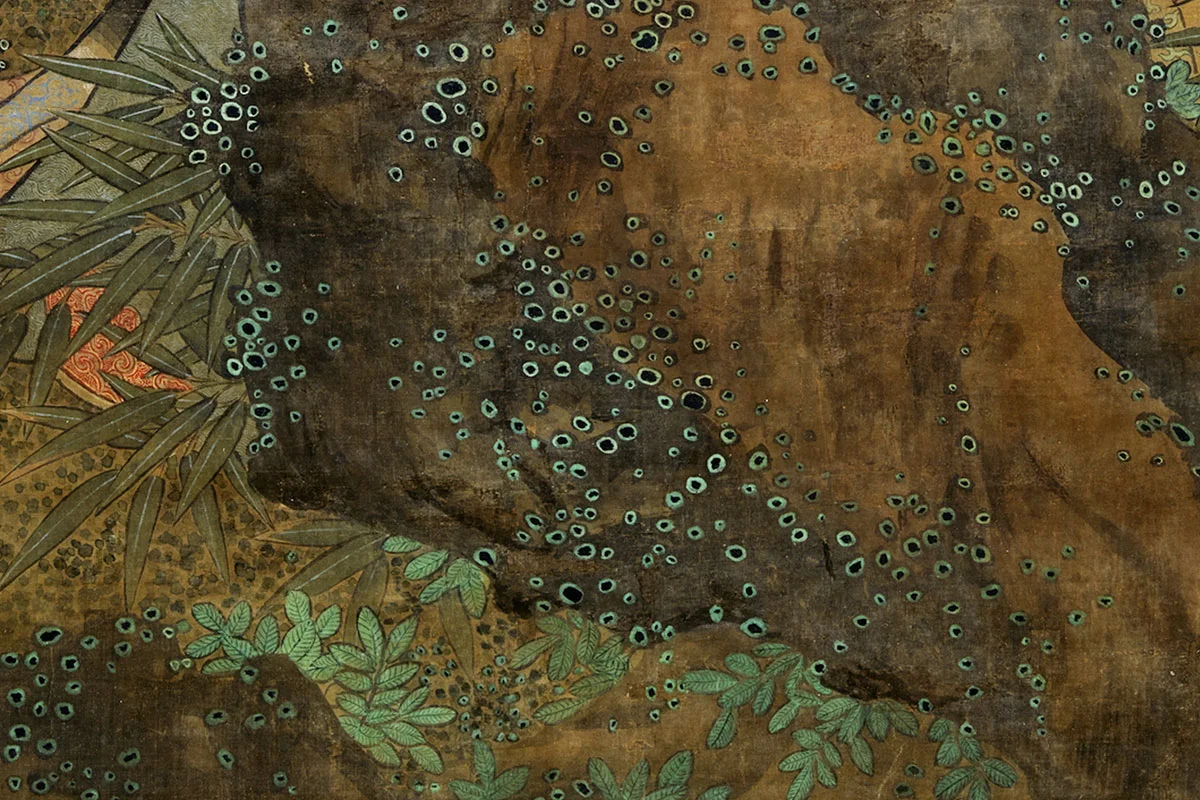 传周文矩《桐阴仕女图》局部 (5)