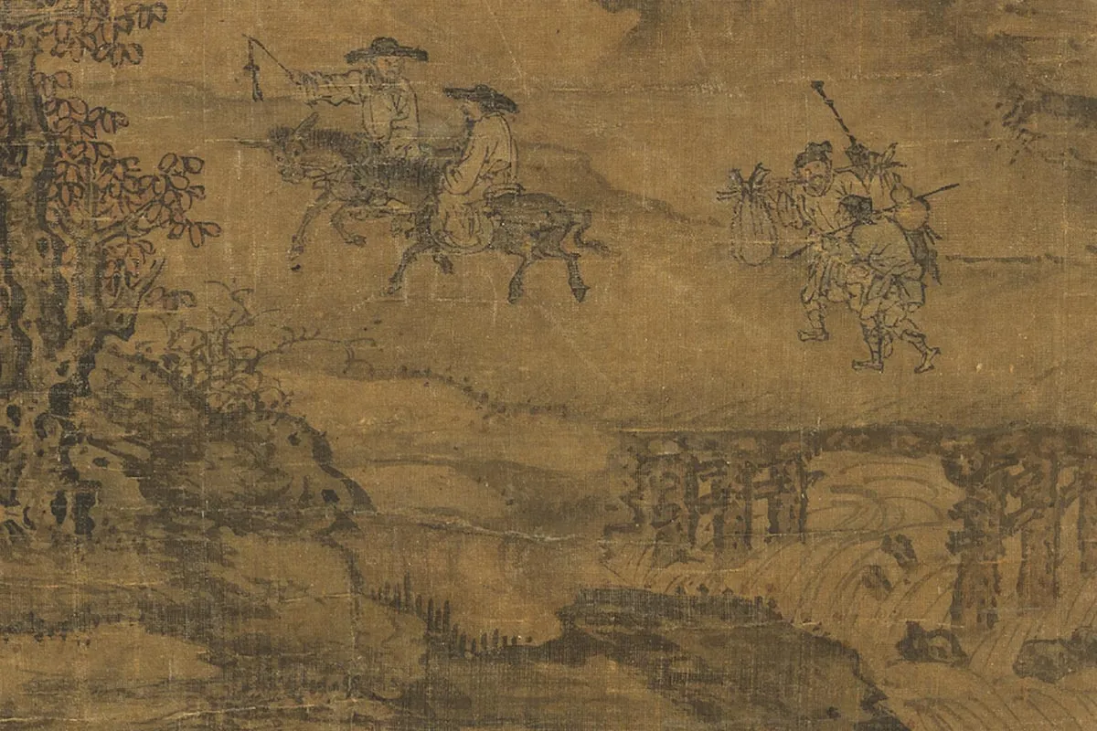 郭熙《秋山行旅图》局部 (3)