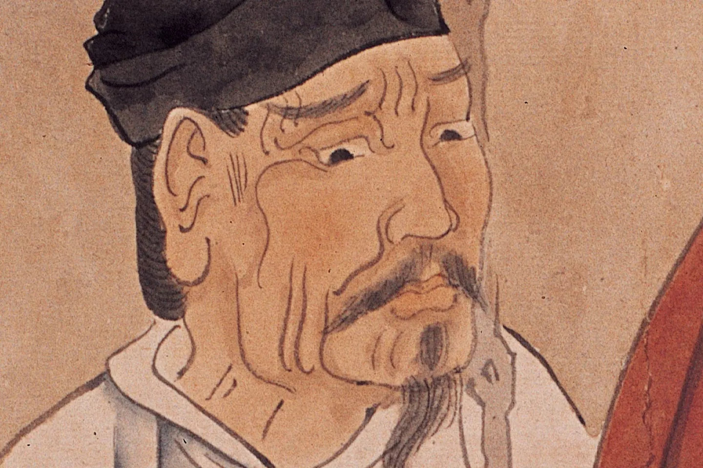 陈洪绶人物画《羲之笼鹅图》高清大图局部 (5)