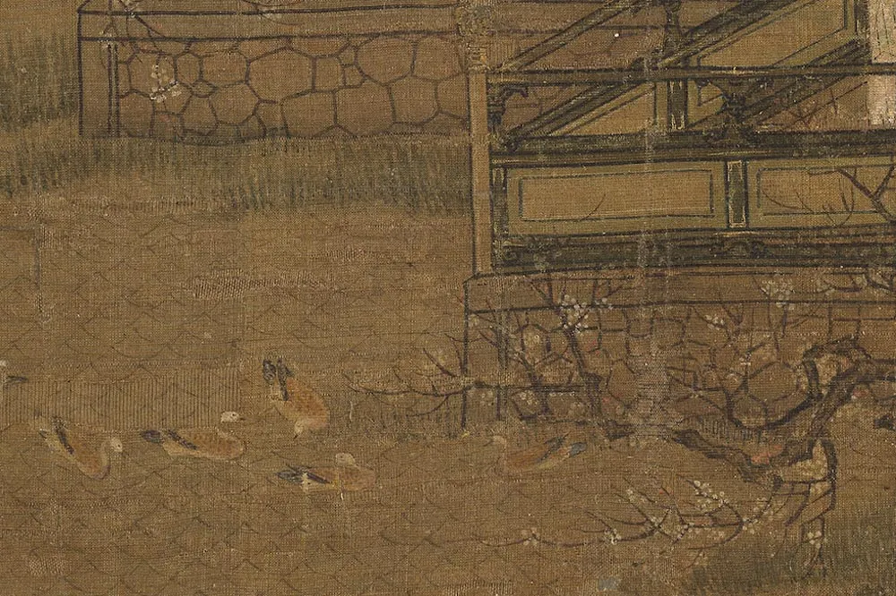 周文矩《水榭看凫图》局部 (1)