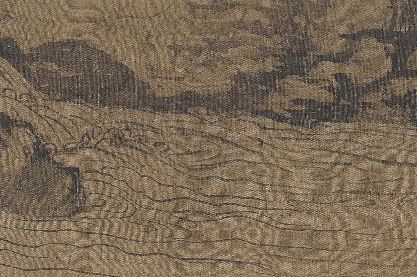 郭熙《窠石平远图》高清大图局部-(7)