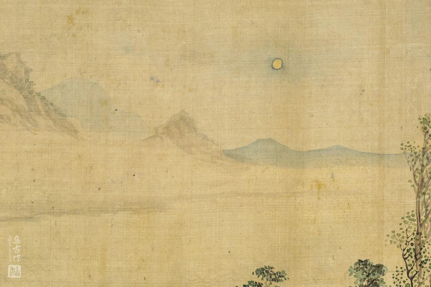 刘松年山水人物《琵琶行故事图》局部 (3)