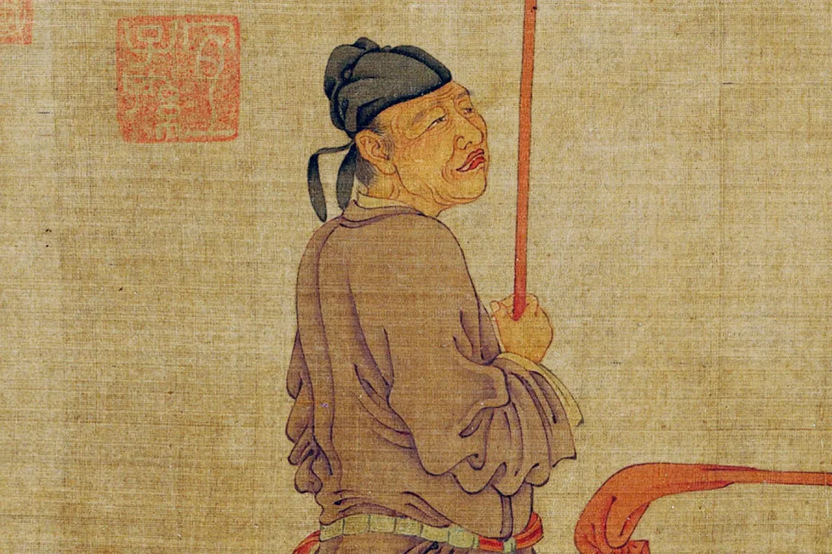 周文矩人物画《明皇会棋图》局部 (5)