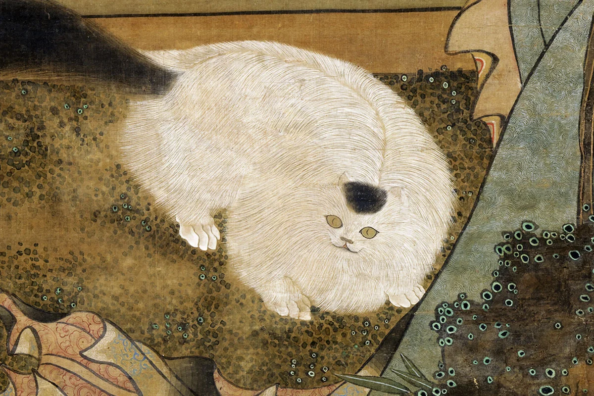 传周文矩《桐阴仕女图》局部 (4)