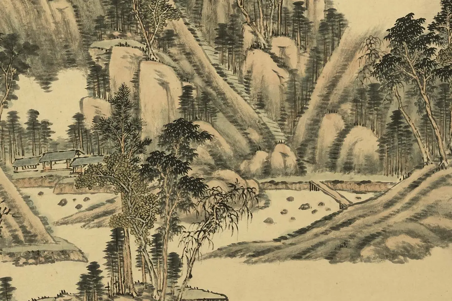 唐岱仿古山水册局部 (8)