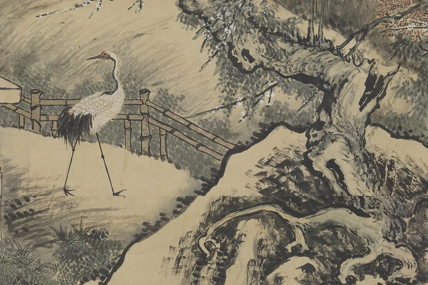 唐岱孙祜《合仿李唐寒谷先春图》局部 (4)