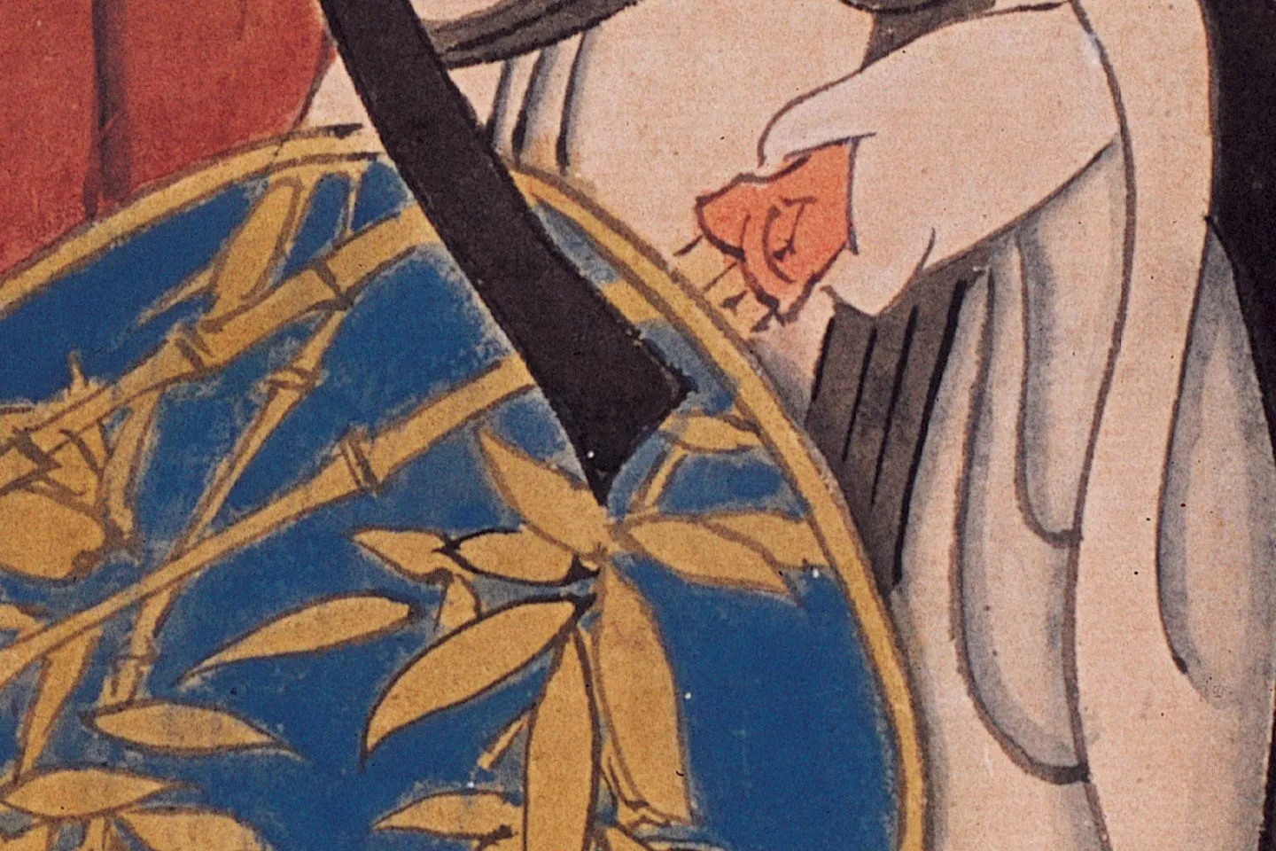 陈洪绶人物画《羲之笼鹅图》高清大图局部 (2)