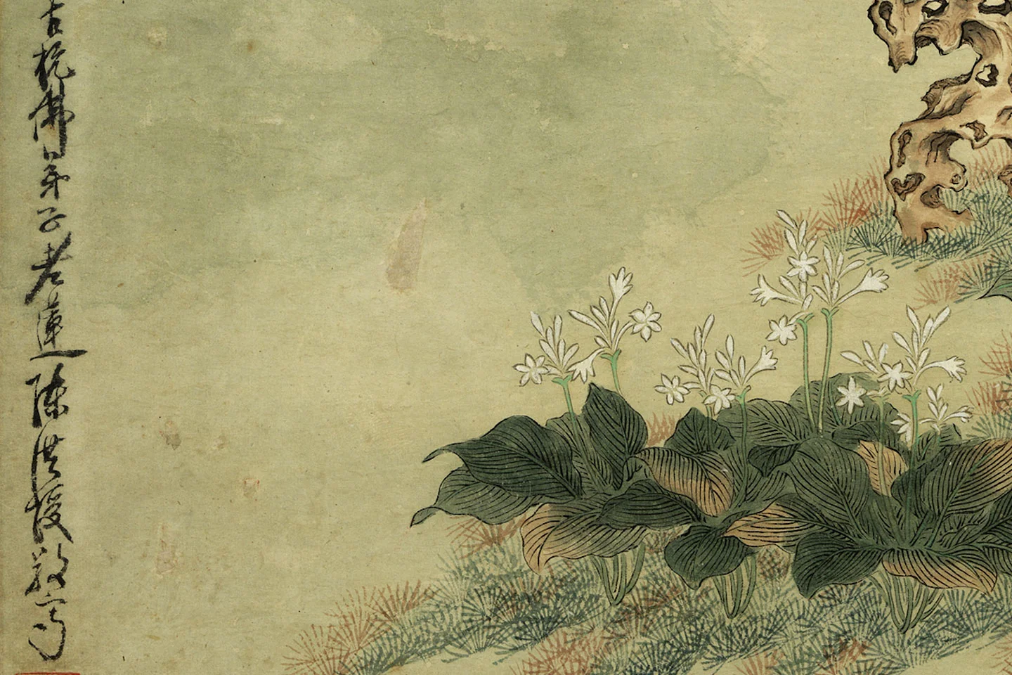 陈洪绶佛道人物画《罗汉图》局部 (3)