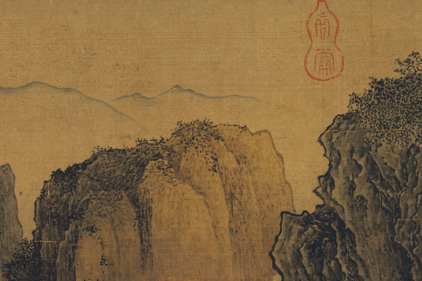 萧照《关山行旅图》局部 (2)