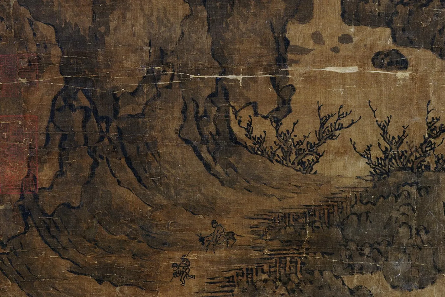 关仝《关山行旅图》局部 (5)