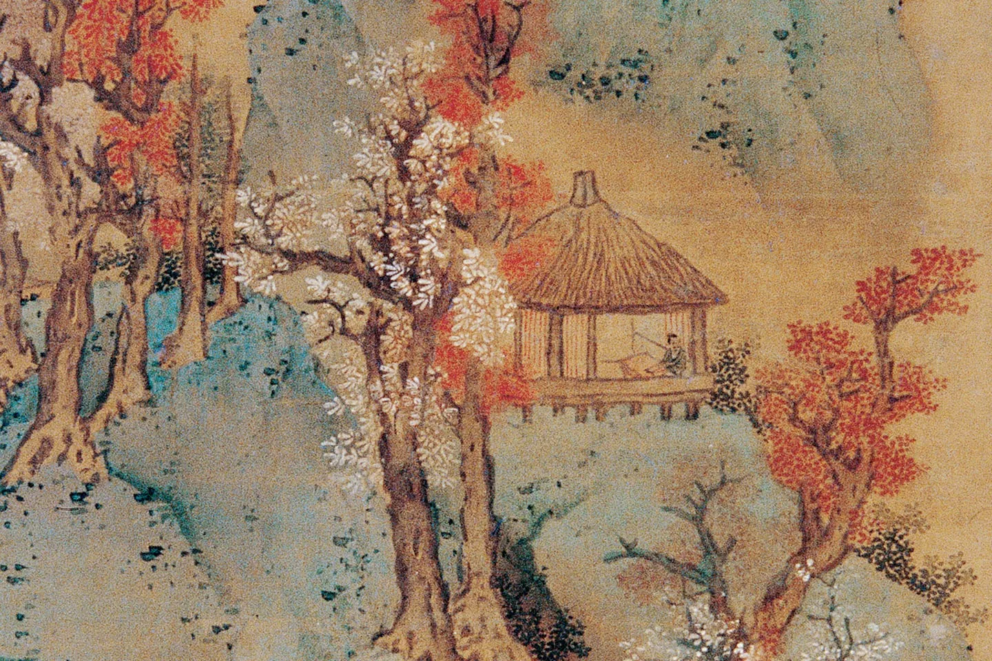 蓝瑛《仿张僧繇青绿山水图》局部 (1)