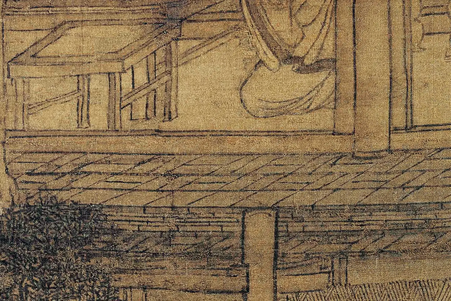 卫贤《高士图(梁伯鸾图)》高清大图局部 (2)