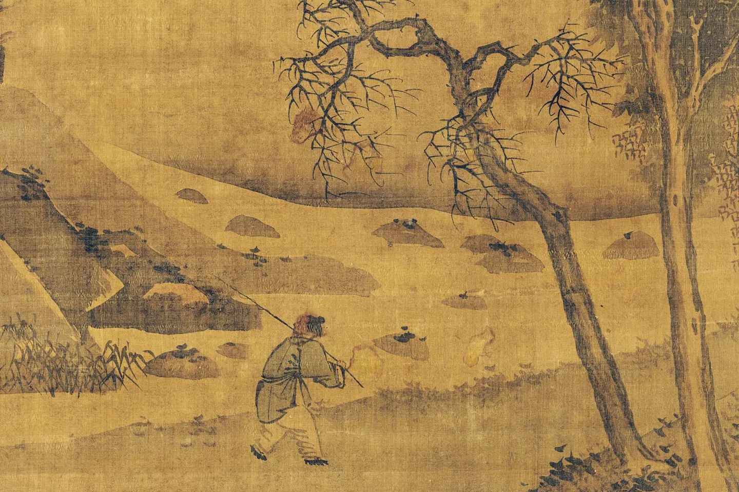 蒋嵩山水画轴局部 (2)