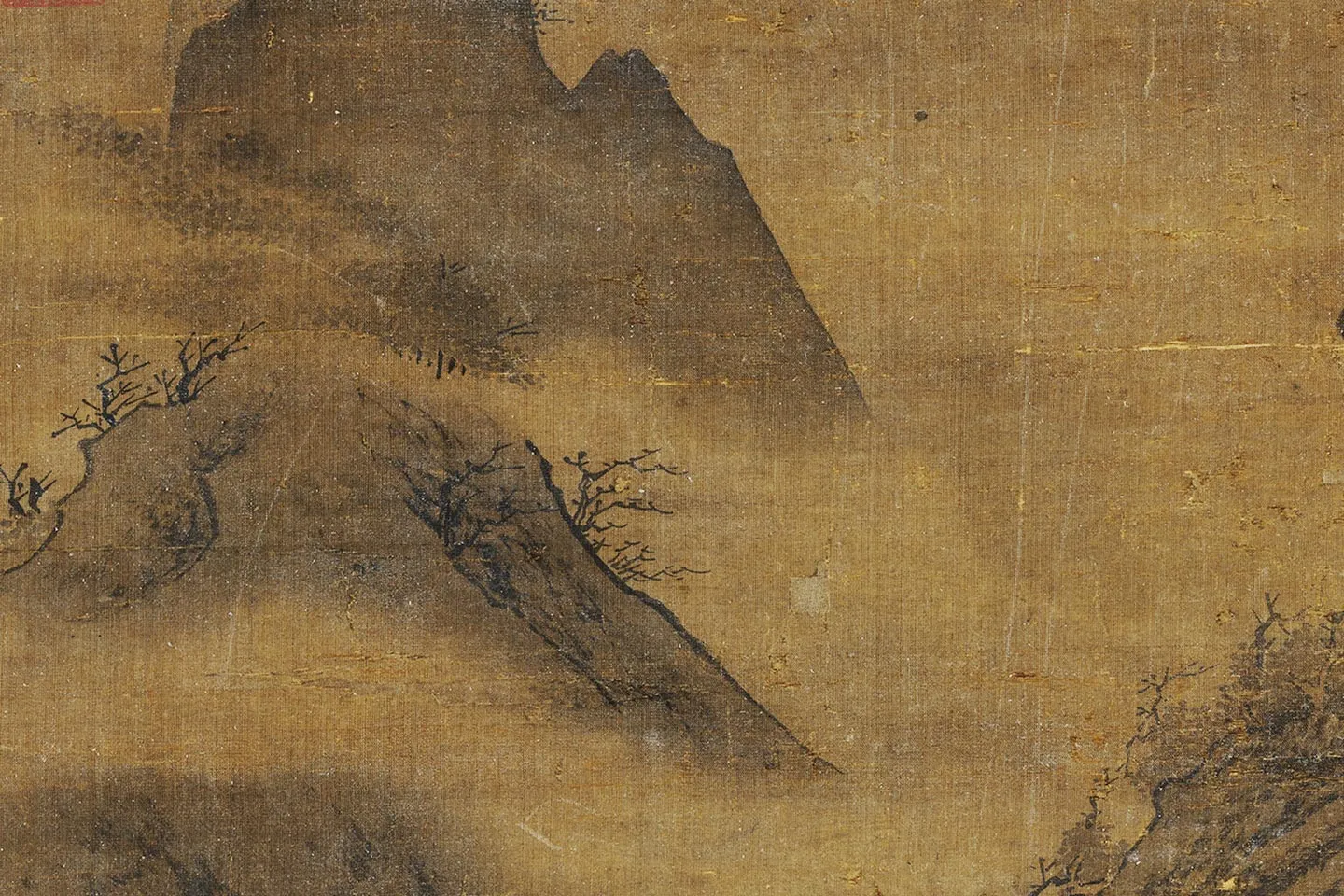 赵干秋景山水画《烟霭秋涉图》局部 (6)
