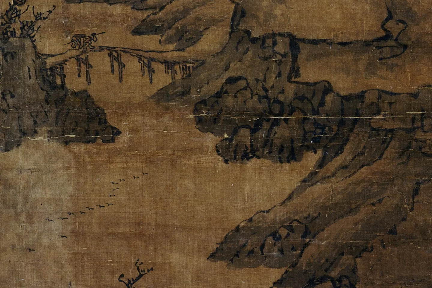 关仝《关山行旅图》局部 (4)