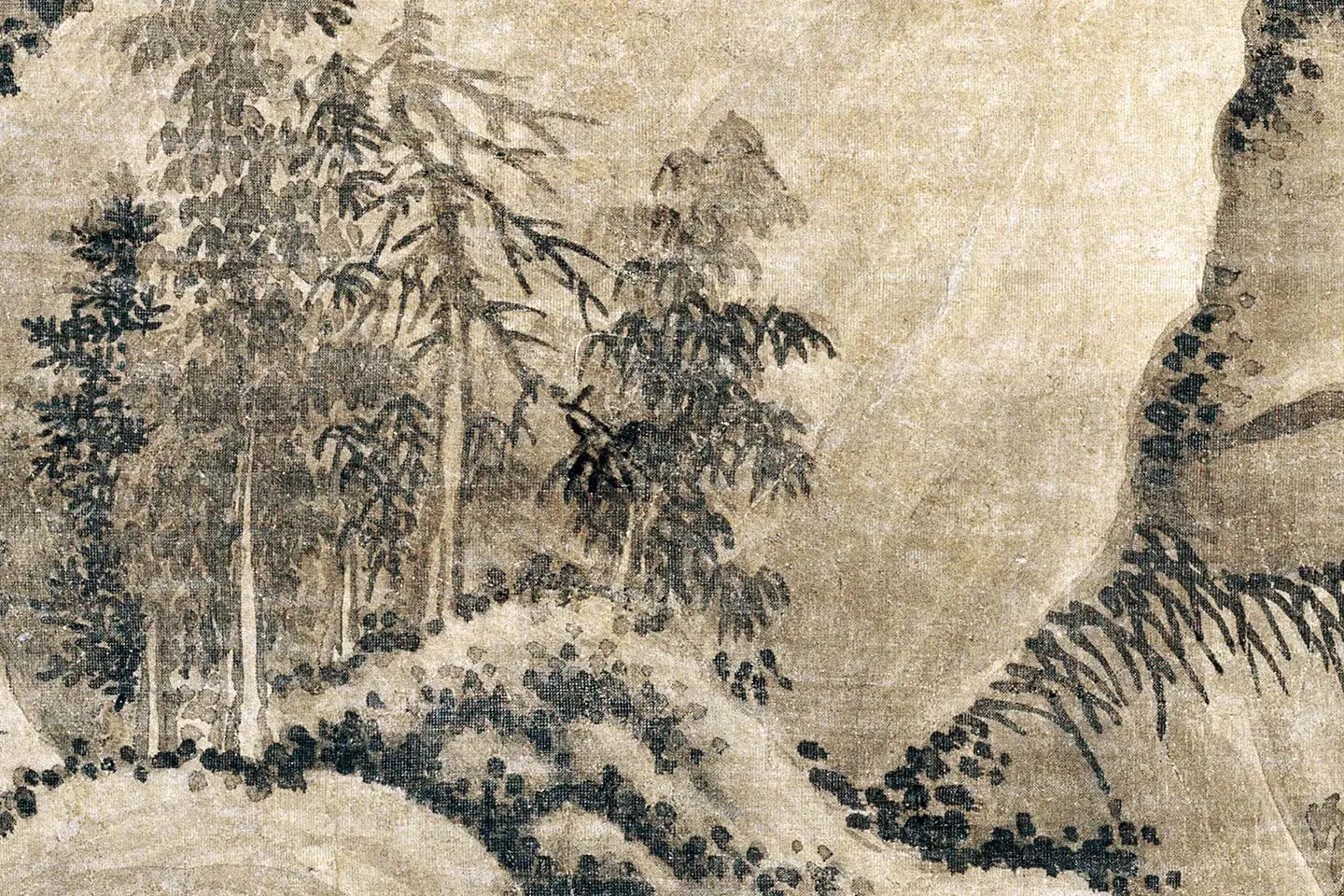 吴镇山水《溪山高隐图》局部 (4)