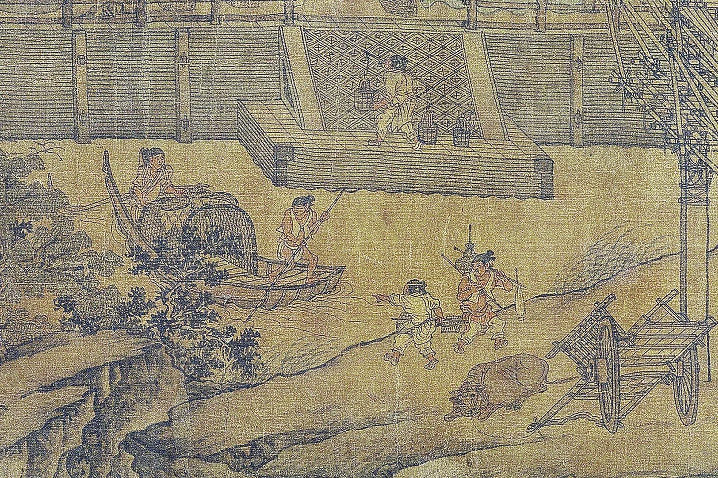 卫贤《闸口盘车图》局部 (3)
