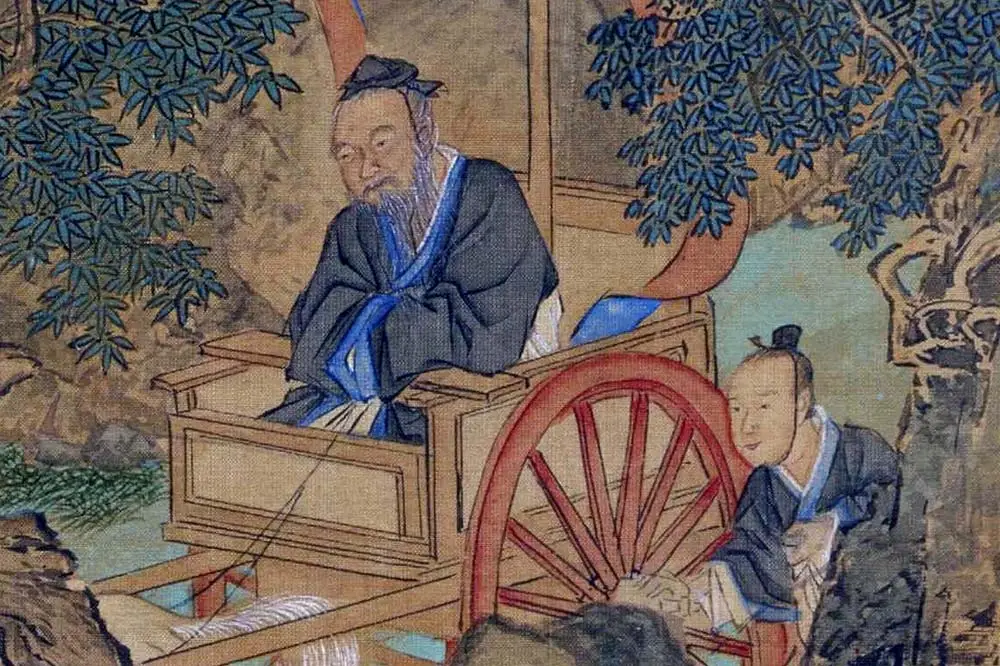 仇英工笔重彩画《人物故事图》局部 (2)